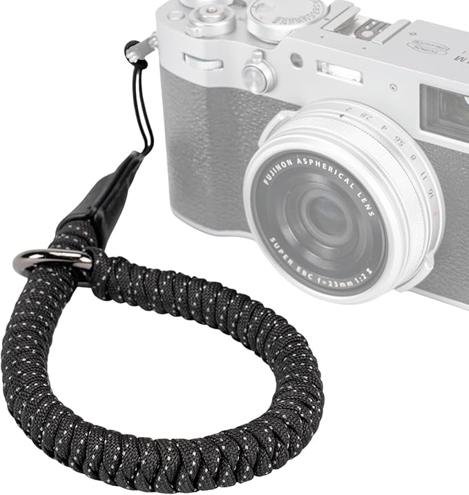 SMALLRIG Camera Wrist Strap, Universal Braided Camera Hand Strap, Adjustable Safety Strap Compatible for DSLR or Mirrorless Camera, Black - 4881
