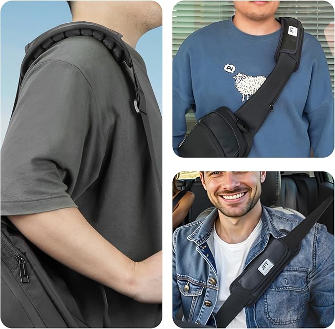 Shoulder Strap Pad of 3D Air Cushion, Backpack Accessories, Non-Slip Shoulder Strap Pad, for Hiking and Camping Bags, Bass Guitar Strap