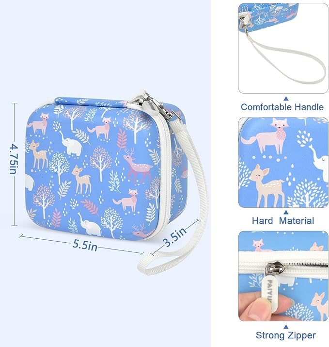 Kids Instant Print Camera Case Compatible with ESOXOFFORE for Dylanto for DUDUDRAGON for GKTZ for Dafotil for Careenoah for Aasonida Toddler Digital Prints Paper Storage Bag (Box Only) Skyblue
