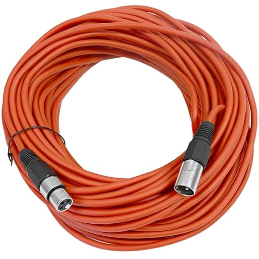Seismic Audio - SAXLX-100-6 Pack of 100' Red XLR Male to XLR Female Microphone Cables - Balanced - 100 Foot Patch Cords