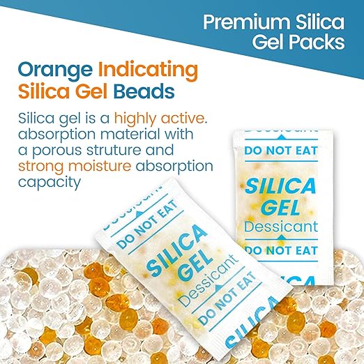 200PCS 5g Silica Gel Packets, Moisture Absorbers Desiccant Packs for Storage, Clothes, Shoes, Electronics, 3D Printer Filament, Jewelry, Spices, Safes, Tools