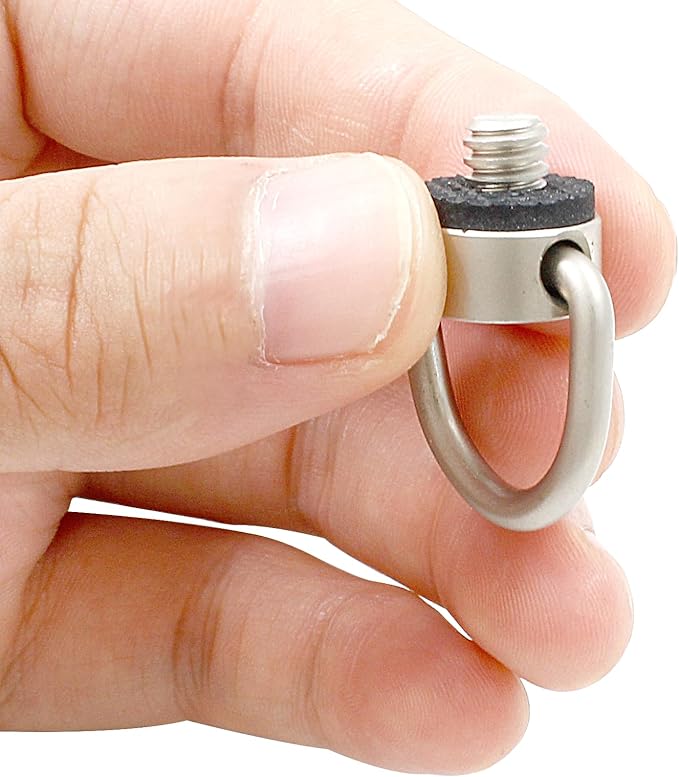 Litoexpe Stainless Steel D Ring Screw, 1/4"-20 Camera Fixing Screw with Rubber Padded for Tripod DSLR Camera Shoulder Straps, Wrist Straps, Selfie Sticks, Gimbals