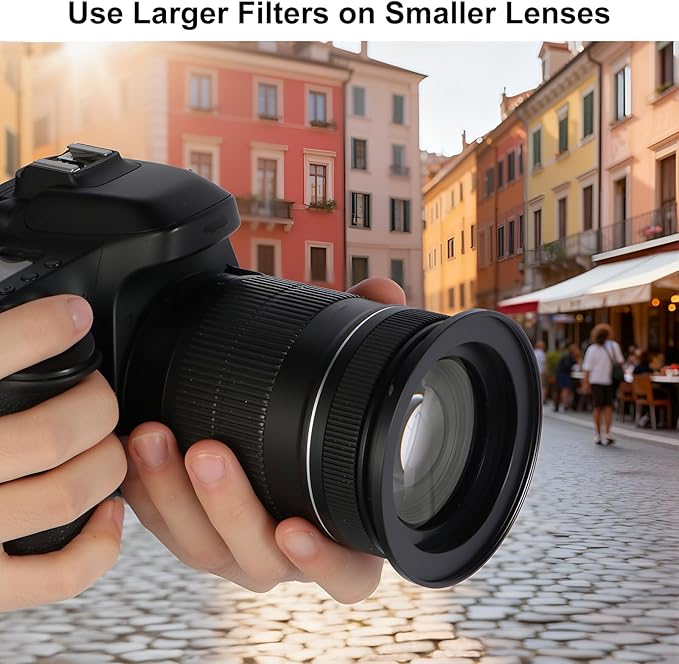 Camkix 77-82mm (2 Pcs) Step-Up Filter Ring Adapter, 77mm to 82mm - Set of Stepup Rings for 77mm Lens - Install 82mm ND CPL UV Lens Filter - Camera Lens Adapter 77-82mm - Accessories Photography