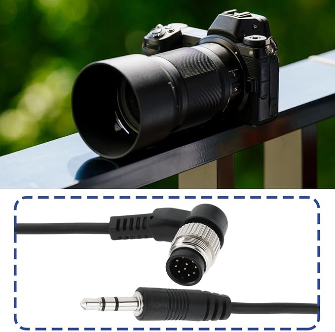 eMagTech 2PCS 3.5mm to N1 Camera Shutter Release Cable Compatible with MC-30 Compatible with Nikon Series Extended to 80cm in Length