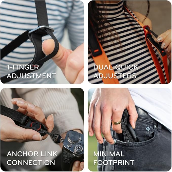 Peak Design Leash Camera Strap - Configurable as a Sling, Neck, Shoulder Strap or Safety Tether, Adjustable, Compact