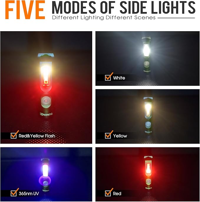 S15Pro Rechargeable Keychain Flashlight,750 High Lumen EDC Pocket Flashlight with Clip,Multifunction Mini COB Light and 365nmUV- 11 Lighting Modes, Tail Magnet, Flash Light(Army Green)