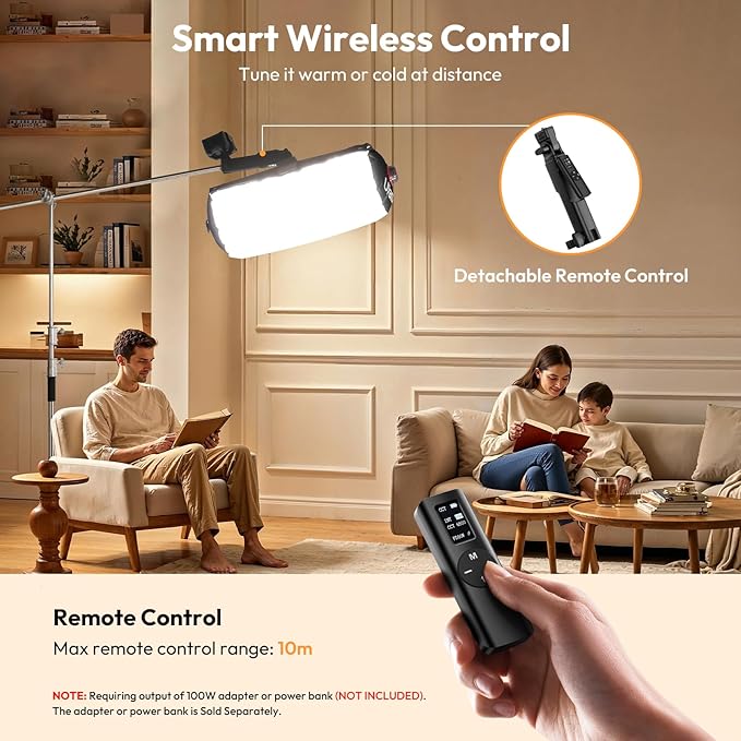 Ulanzi AL60 Inflatable Tube Light - LED Video Light Photography with Remote, 2700K-6500K CRI≥96 10 Effects Portable Photography Camera Soft Light for Game/Live Stream/YouTube(Not Adapter & Power Bank)