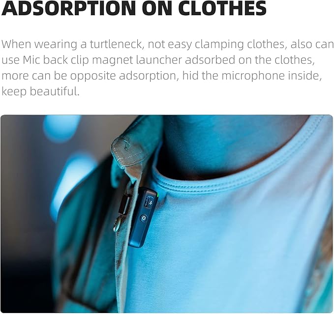 Original Mic Clip Magnet(Pair) for DJI Wireless Transmitter: Easy Attachment and Seamless Wearing(Not Logo)