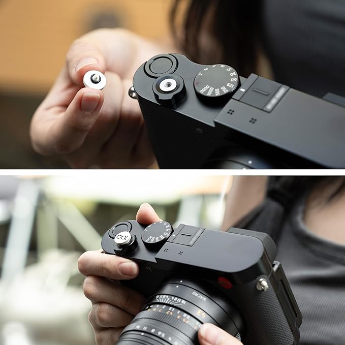 JJC Camera Shutter Button for Leica Q3 Q3 43 Q2 Q Q-P Digital Cameras, Soft Shutter Release Button with '100' Imprint for Leica's 100 Anniversary, Comfortable & Precise Pressing