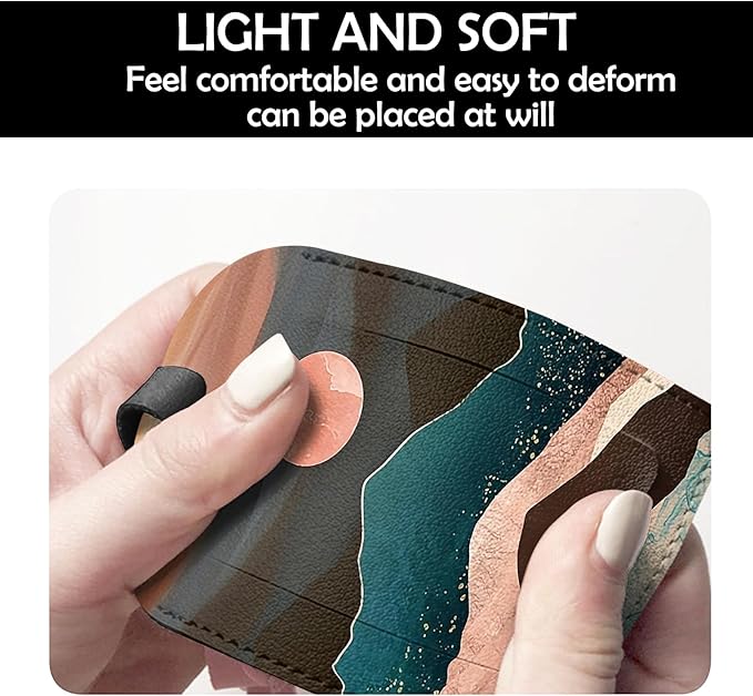 2 Pack Luggage Tag Suitcase Tags PU Leather Identifiers Privacy Cover Luggage Tags Aesthetic Cute Travel Bag Labels for Women Girls Men-Mountain