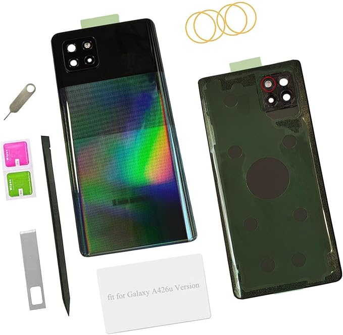 A426u Back Cover Replacement Rear Battery Housing Door Parts for Samsung Galaxy A42 5G A426u A426v US Version 6.6 Inch (Black) (not fit for A426 International Version)