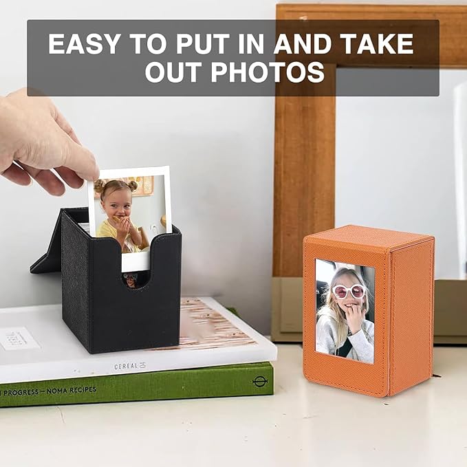 WOGOZAN Mini Picture Holder Case for Fujifilm Instax Mini 12/11/99/90/EVO Camera 2.15x3.4 inches Film Accessories Photo Pouch Protection Case Can hold 50+ films (Black)
