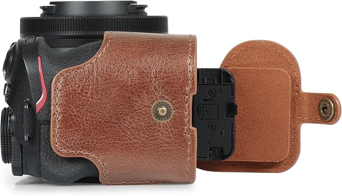 MegaGear Ever Ready Genuine Leather Camera Case Compatible with Nikon Z30 (16-50mm) (Brown)