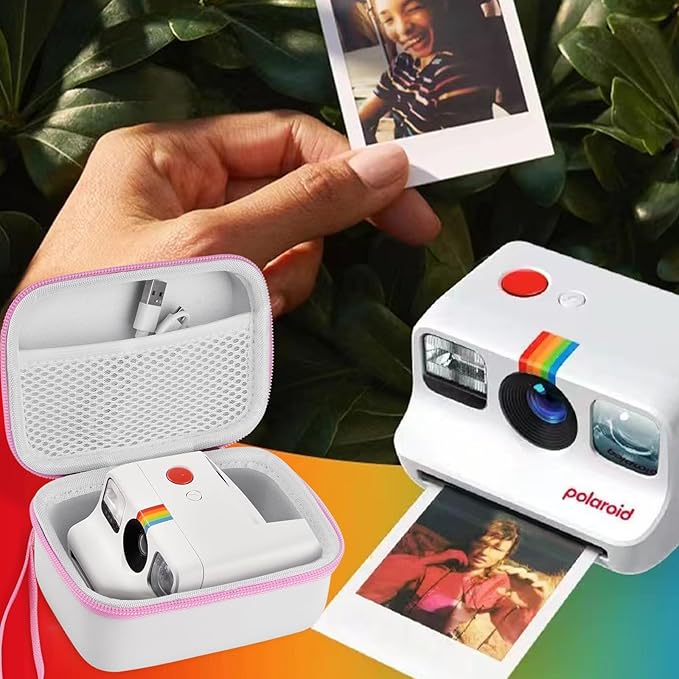 Case for Polaroid Go Gen 2/ PolaroidGo Mini Instant Camera, Travel Storage Bag for Polaroids Go Camera and Film Accessories (Whtie)