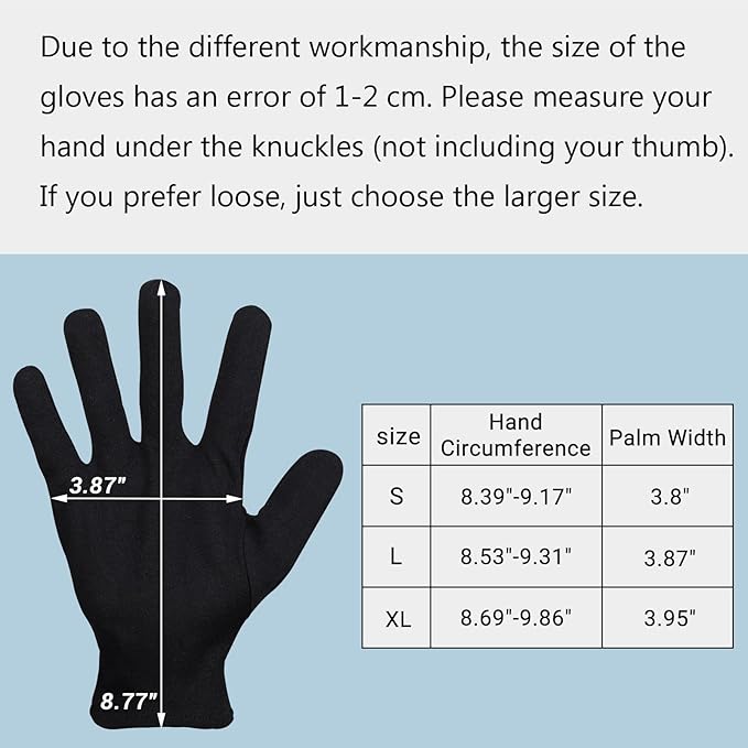 ENPOINT 5 Pairs Large Archival Photo Gloves, Black Work Gloves For Handling Art Working Photography Men & Womens Cloth Gloves Liners Bulk for Handling Jewelry, Film, Photo, Coin Metal Inspection