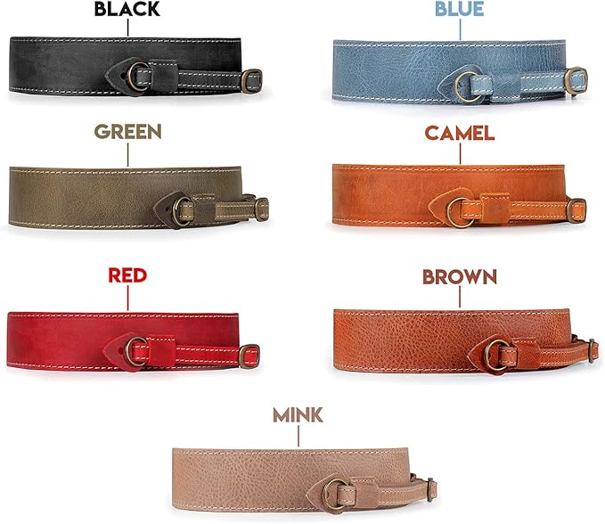 MegaGear SLR, DSLR Sierra Series Genuine Leather Camera Shoulder or Neck Strap