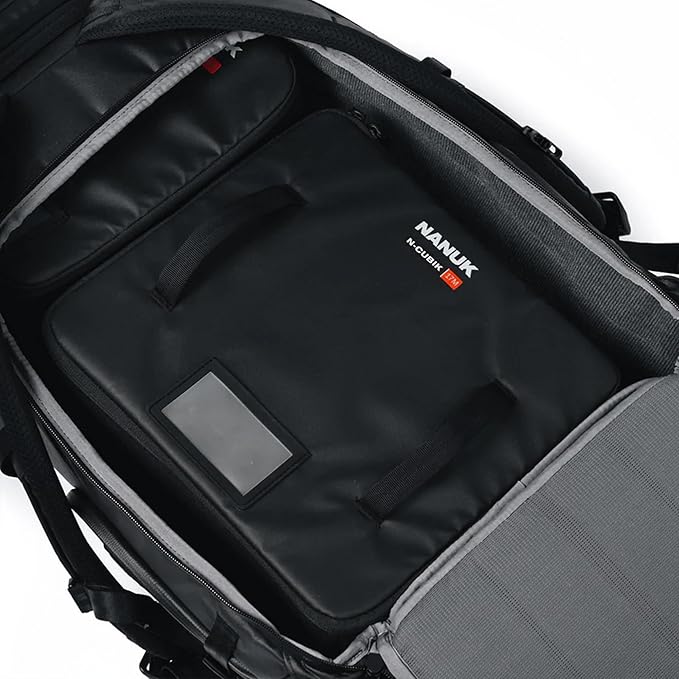 NANUK N-Cubik 17M Camera Bag Insert – Medium Water-Resistant Cube – Shockproof Protective Camera Insert for Backpack – Perfect for Tech Gear & Accessories (11.4” x 13.3” x 6.6”)