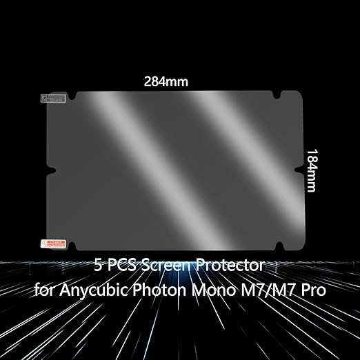 5PCS Screen Protector for Anycubic Photon M7 Pro, Resin 3D Printer Scratch Proof Screen Protector Film for Anycubic Photon M7 Pro, M7 Resin LCD 3D Printer