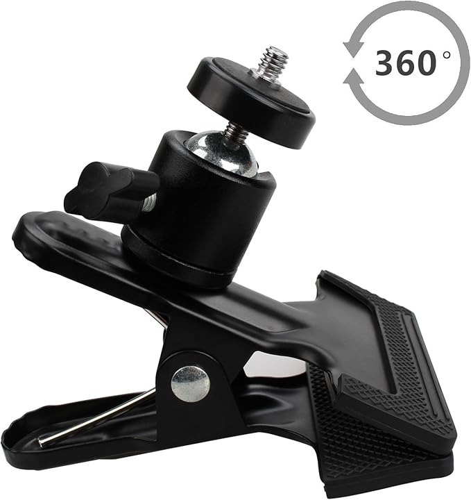 SUPON Multi-Function Tripod Clip Clamp Flash Holder Mount with 360 Swivel Photography Ball-Head for SLR, DSLR, Video Cameras, Studio Backdrop