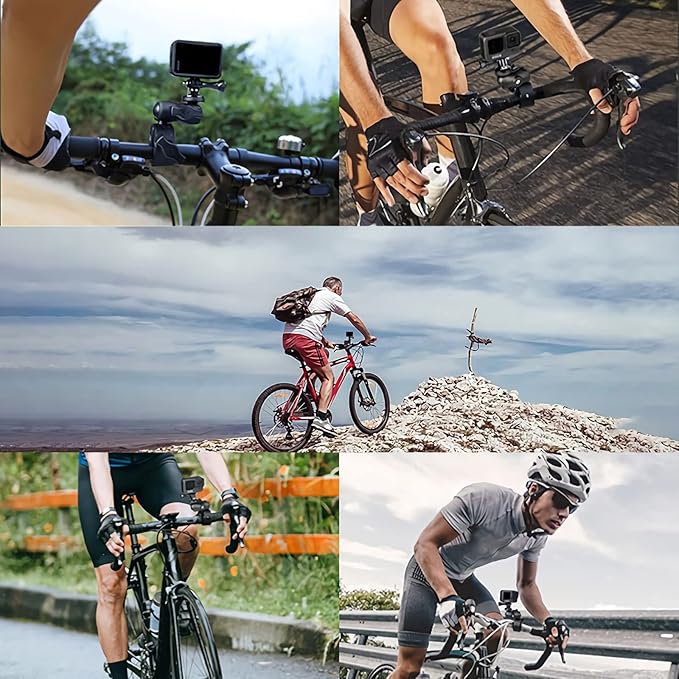 Handlebar Clamp Motorbike Mount for Insta360 ACE Pro One X4 X3, X2, X, One R, RS, GO 2, GoPro Hero, Super Clamp Mount Adapter Accessories