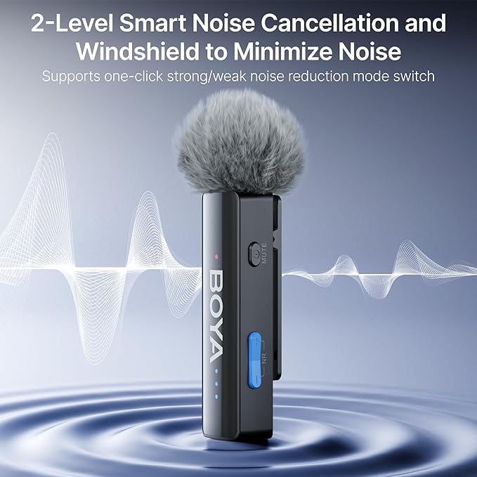 BOYA BOYALINK 2 A1 (1TX+3RX Adapter) Wireless Lavalier Microphone for iPhone Camera Android, Clip on Mic, 48 KHz 24 Bit, 1000ft, Noise Cancelling, Mini Lapel Mic USB-C/Lightning/3.5mm TRS