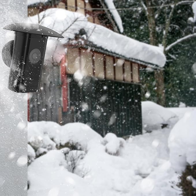 HOLACA Sun Rain Shade Camera Cover for Stick Up Cam Pro,Camera Shield for Resistant UV Black