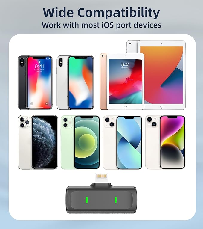 Wireless Lavalier Microphones for iPhone 14/13/12/11 Pro/11/XS MAX/XR/8/7 Lapel Microphone for Video Recording Tiny Mics for YouTube Podcast with Carrying Case