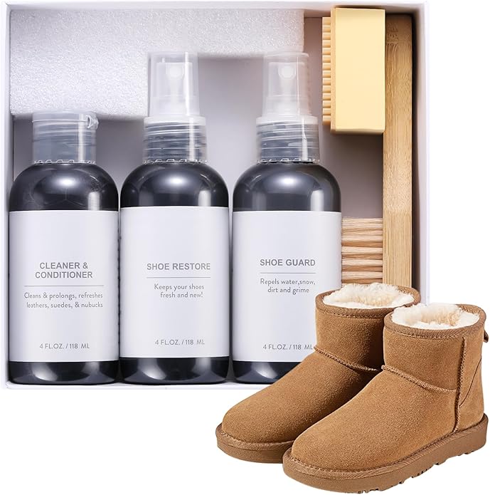 Shoe Cleaner Kit,Suede Shoe Cleaner Kit with Shoe Cleaner,Shoe Waterproof Spary,Suede Shoe Cleaning Kit with Shoe Brush & Suede Eraser,Suede Shoe Care Kit for Suede,Sheepskin or other suede items