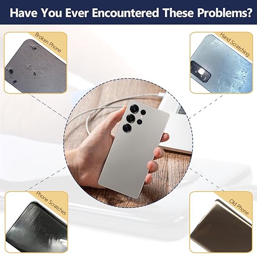 for Samsung Galaxy S25 Ultra Back Glass Replacement for Samsung S25 Ultra SM-S938U Rear Glass Replacement Battery Cover Housing Door Accessories Parts with Repair Tools(Titanium Gray)