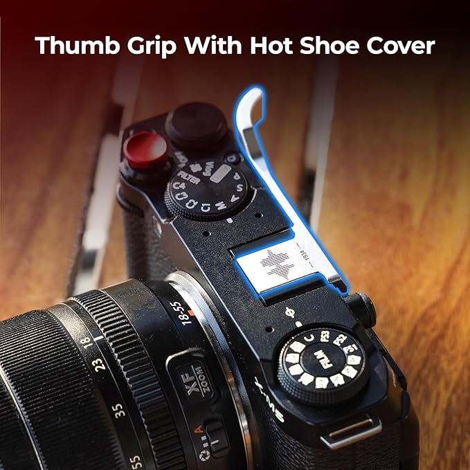 SmallRig Thumb Grip with Hot Shoe Cover for FUJIFILM X-M5 (Silver) - 4877