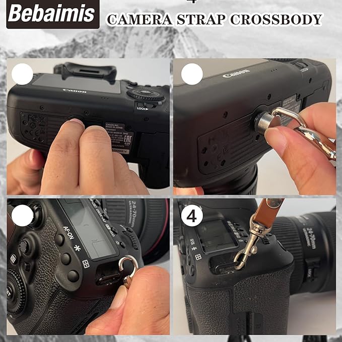 Bebaimis Single Camera Harness Strap for 1 Camera,Leather Camera Strap for Photographers,Leather Camera Harness Gear DSLR/SLR