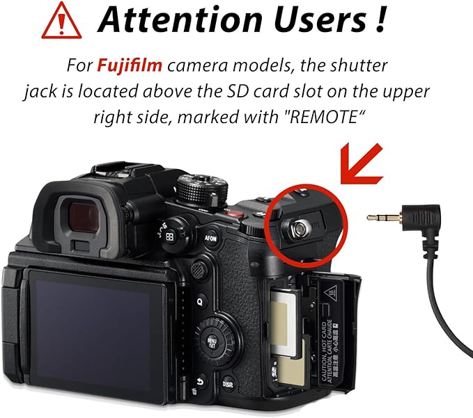 FeiyuTech Stabilizer Fuji Shutter Release Cable(Type c to trs2.5) for scorp/scorp c/min/Mni-P/scorp 2 to Fuji GFX100,GFX50SII,GFX100S,GFX50S/50R,X-H2S,X-H2,XT5,XT2(FY-2.5mm Fuji)