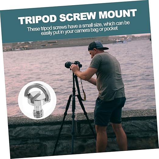Angoily Camera Mounting Screws 1/4 Inch Tripod Mount Screws d Ring Quick Release Plate Clamp 5 Pcs