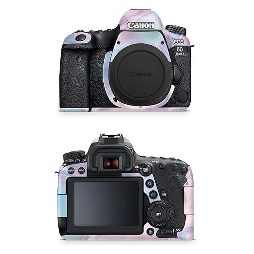 Glossy Glitter Camera Skin Compatible with Canon EOS 6D Mark II Camera (2017) - Pastel Wave - Premium 3M Vinyl Protective Wrap Decal Cover - Easy to Apply | Crafted in The USA by MightySkins