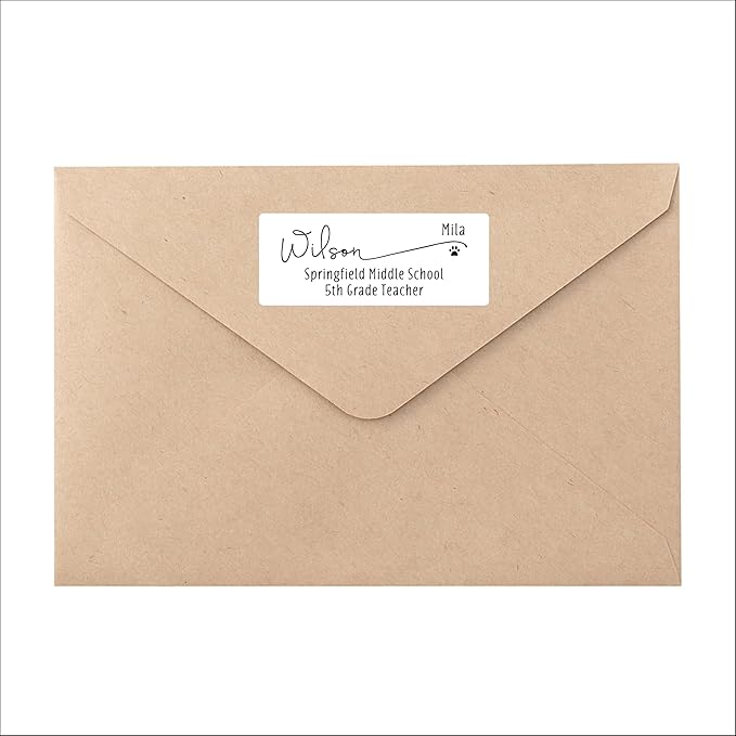 White Address Labels - Personalized Return Address Labels, Mailing and Shipping Labels for Envelopes, Packages, Business, Home by PrettySweetParty