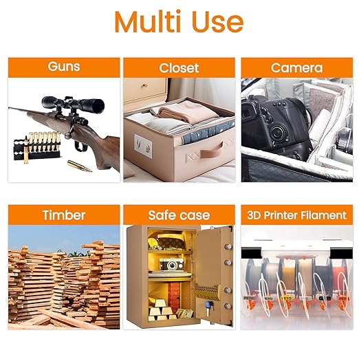 Adsorbco Rechargeable Desiccant, Indicating Silica Gel Packets, Moisture Absorbers for Storage, Gun Safe Dehumidifiers (400, 1g)