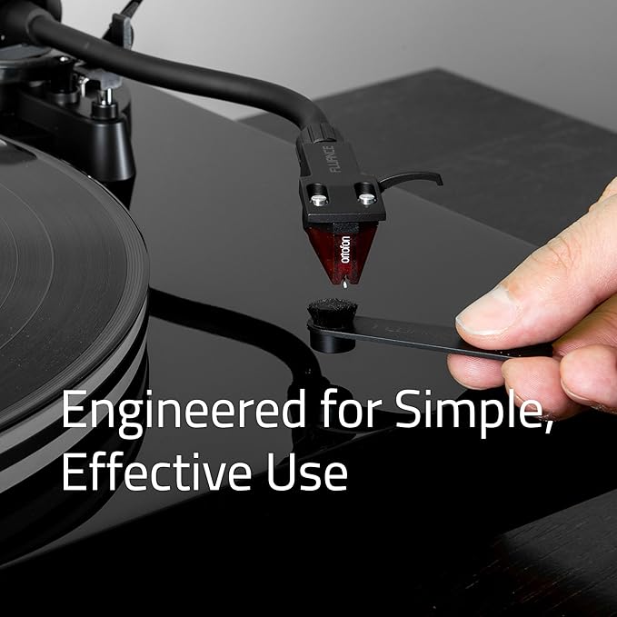 Fluance Anti-Static Carbon Fiber Stylus Cleaning Brush - Safely Removes Dust & Static from Your Record Stylus to Preserve Sound Quality and Reduce Pops, Crackles, Surface Noise (VB51)
