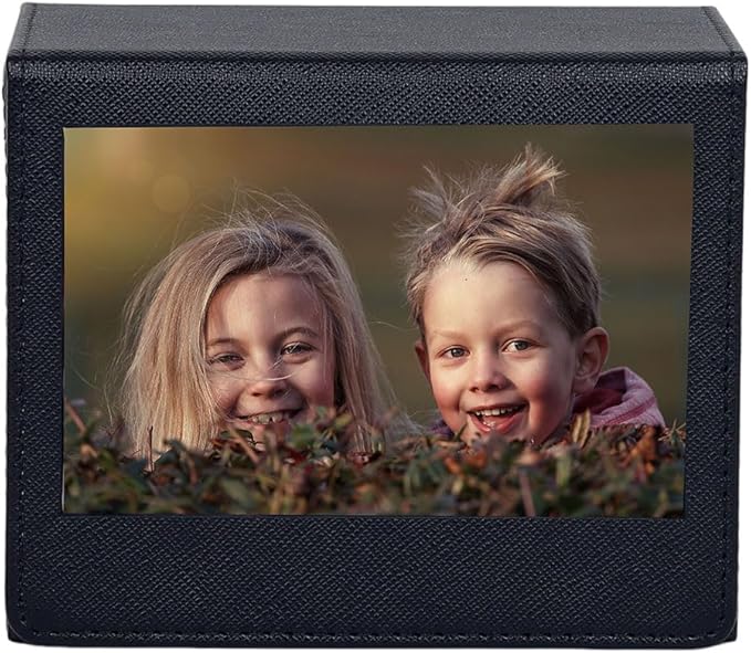 Orga'Neat Picture Holder Storage Case for Fujifilm Instax Wide Film, PU Leather Photo Holder with Pocket Outside, up to 50 Photos (Black)