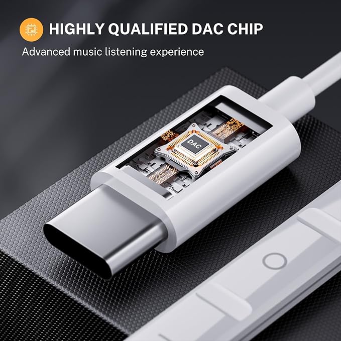 USB C Headphones Type C Earbuds for iPhone 17 Pro/ 17 Air 15/16 Pro/ 15 Pro Max,Microphone Noise Isolation Stereo Wired Earphones for Samsung Galaxy S26/S26+/S26 Ultra S25 S24 S23 S22 Pixel 9 8a