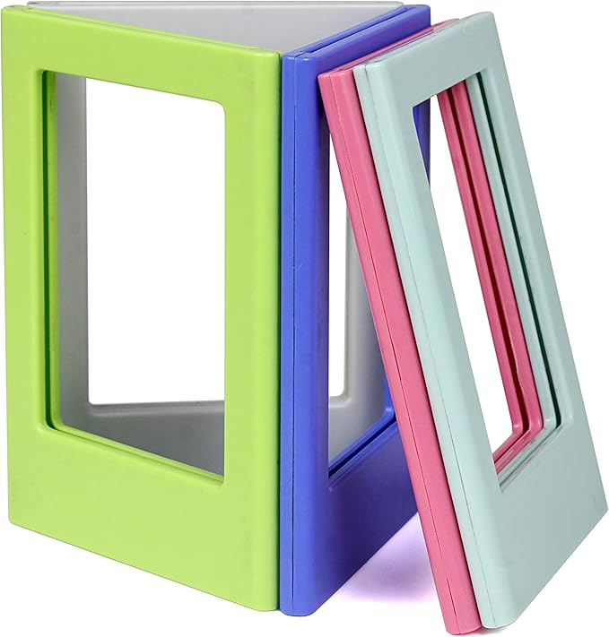 Magnetic Photo Frames for Instax Mini 2.5“x3.5” – 10-Pack Colorful Polaroid Frames, Strong Refrigerator Magnets for Fridge, Locker & Dorm Decor
