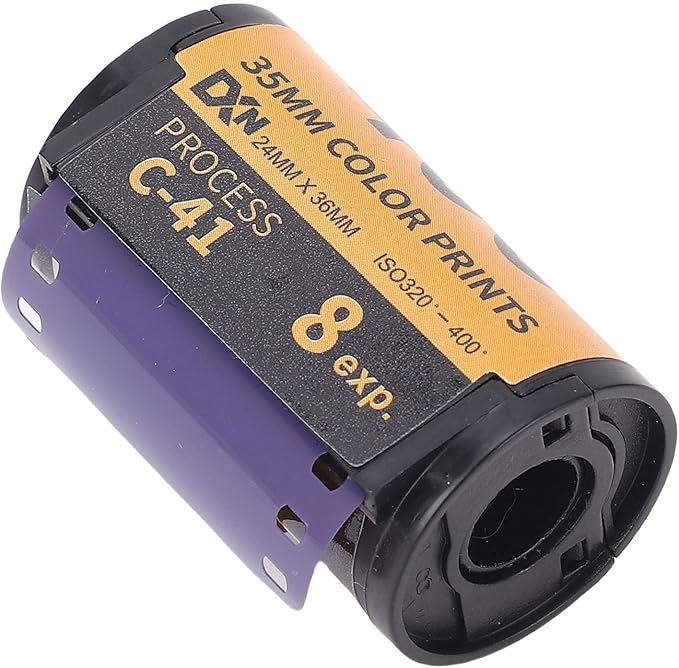 Color Film, ISO 320-400 35mm Film for 135 Camera, Fine Grain Color Print Film for Low Light or Fast Action, 8 Sheets