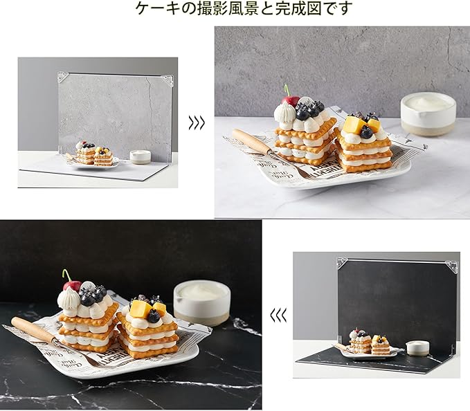 8Pcs 16Patterns Table Top Small Food Background Kit Makeup Product Shooting Backdrop Photo Backdrop Board Product Photography for Mini Items Photography and Video Recording(Small Size 16.5x11.7in)