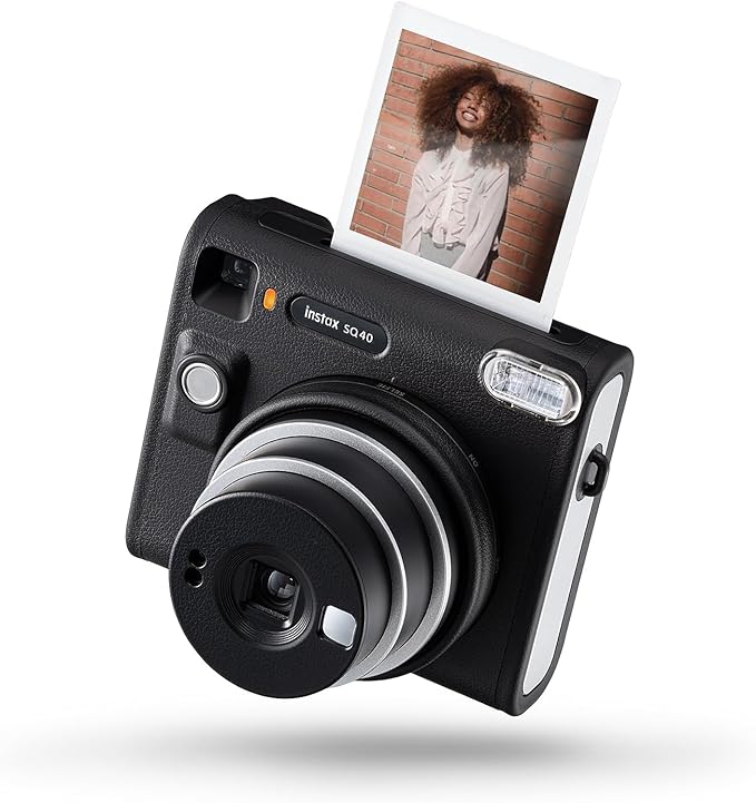 Fujifilm Instax Square SQ40 Instant Camera Black + 20 Instax Film Prints + More