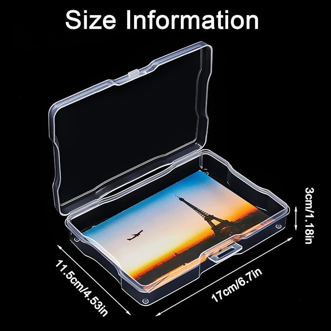 Geelin 30 Pcs Clear Photo Storage Boxes for 4" x 6" Pictures Transparent Photo Case Plastic Photo Organizers and Storage Photo Storage Containers Photo Keeper for Photo Picture Card, 6.7 x 4.7 x 1.2''