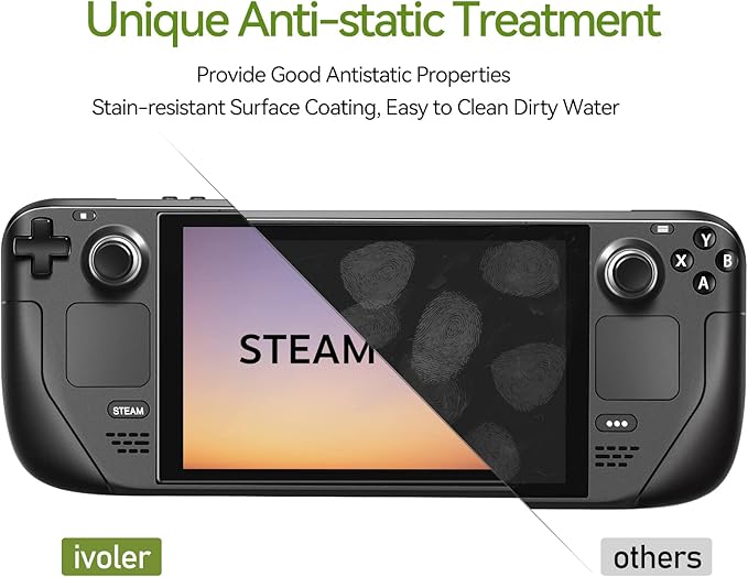 ivoler [2 Pack] Tempered Glass Screen Protector Designed for Steam Deck OLED 7.4'' 2023/Steam Deck 7''2022 with [Alignment Frame] Transparent HD Clear[Updated Version] Screen Protector for Steam Deck