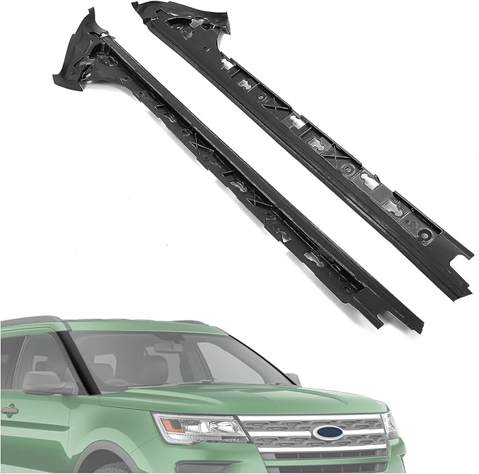 HECASA Windshield Side Molding A-Pillar Trim Compatible with 2011-2019 Ford Explorer Replacement for BB5Z-78 03136-BA BB5Z-7803137-BA Inner Front Pillar Trim Mount Brackets Left and Right Side