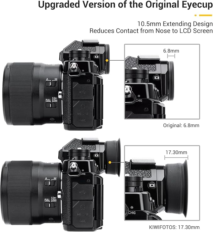 Upgraded DK-33 Z8 Z9 Zf Round Eye Cup Eyecup Eyepiece, Soft Rubber Eye Cup Viewfinder Cover for Nikon Zf Z9 Z8 Cameras, Replaces Nikon DK-33 Eyecup, Increased Depth Better for Viewfinder Protection