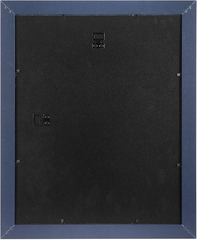 kennethan 11x14 Picture Frame Navy Blue - Displays 8x10 With Mat or 11x14 Without Mat - Wall Mountable
