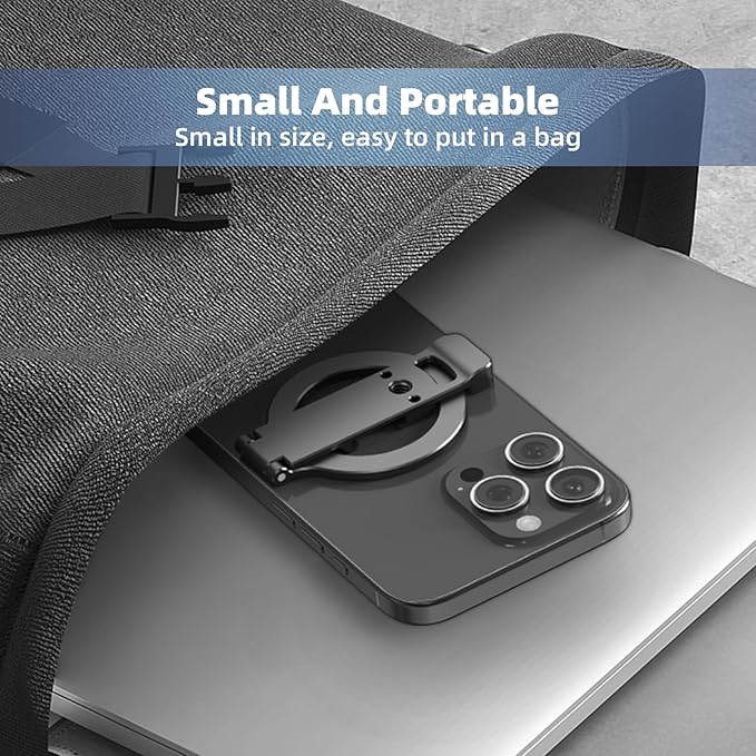 Phone Tripod Holder Mount for MagSafe, Aluminum Magnetic Mount Adapter with 1/4” Screw Hole, Cold Shoe for iPhone 17 16 15 14 13 Series for Samsung for Google Accessories