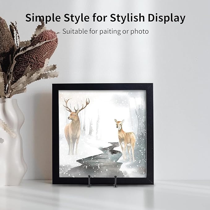 Kruodop 5 Pack Plate Stands for Display, 4 Inch Plate Holder Display Stand, Metal Frame Holder Stands for Book, Pictures, Photo Easel, Tabletop Art